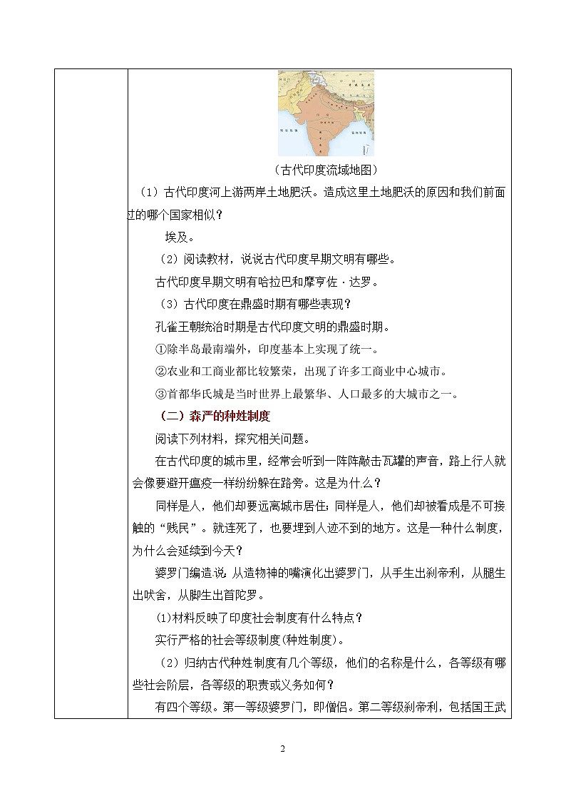 第3课《古代印度》课件+教案+同步练习02