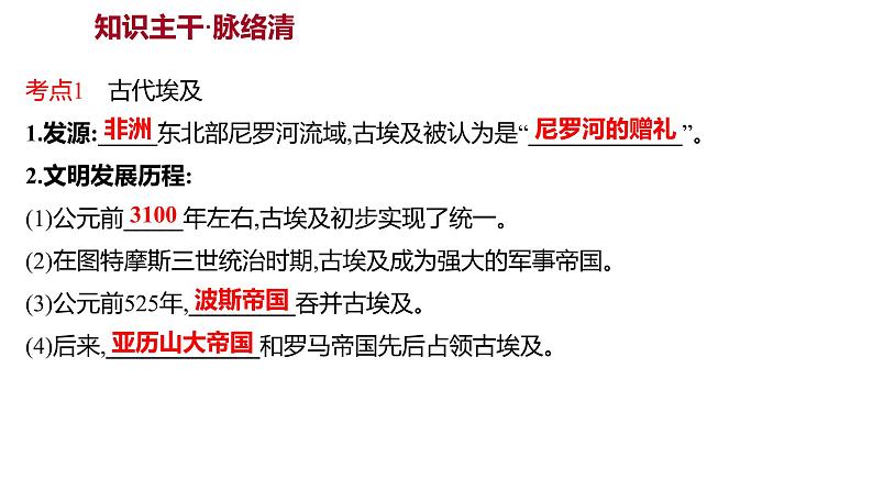 新疆 初中历史 中考复习 第十一单元  古代亚欧非文明 课件03