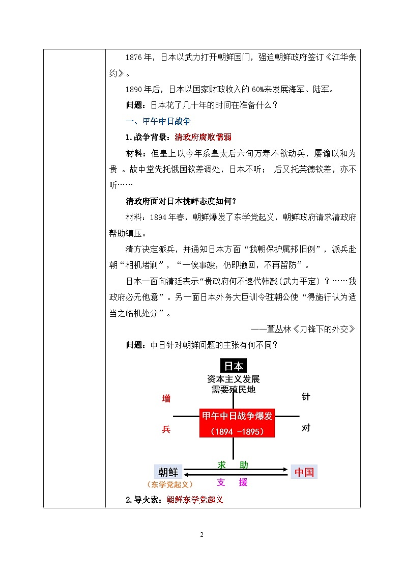 2.2《甲午中日战争与列强瓜分中国狂潮》课件+教案+练习02