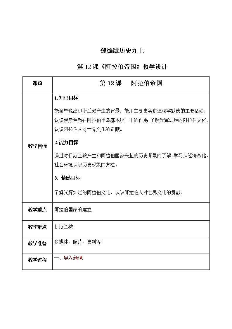 《阿拉伯帝国》第1页