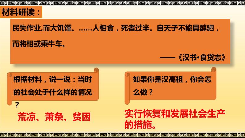 人教版历史七年级上册课件第11课 西汉建立和“文景之治“07