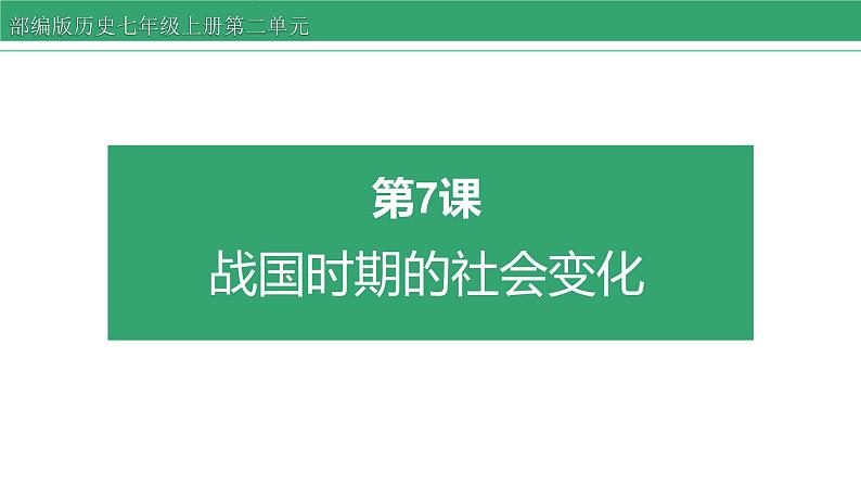 第7课 战国时期的社会变化 课件 2022-2023学年部编版历史七年级上册01