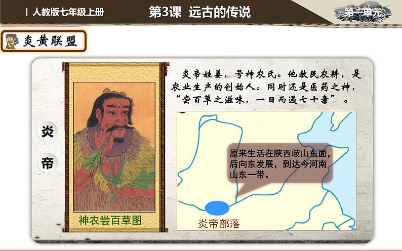 部编版七年级历史上册 第3课 远古的传说【课件】第7页