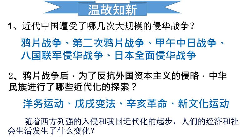 8.25 经济和社会生活的变化 课件  部编版八年级历史上册02