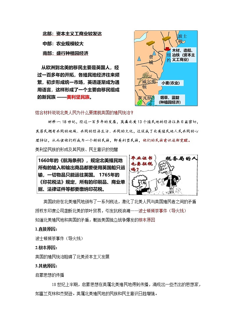 第18课 美国的独立 教学课件+教案+视频素材02