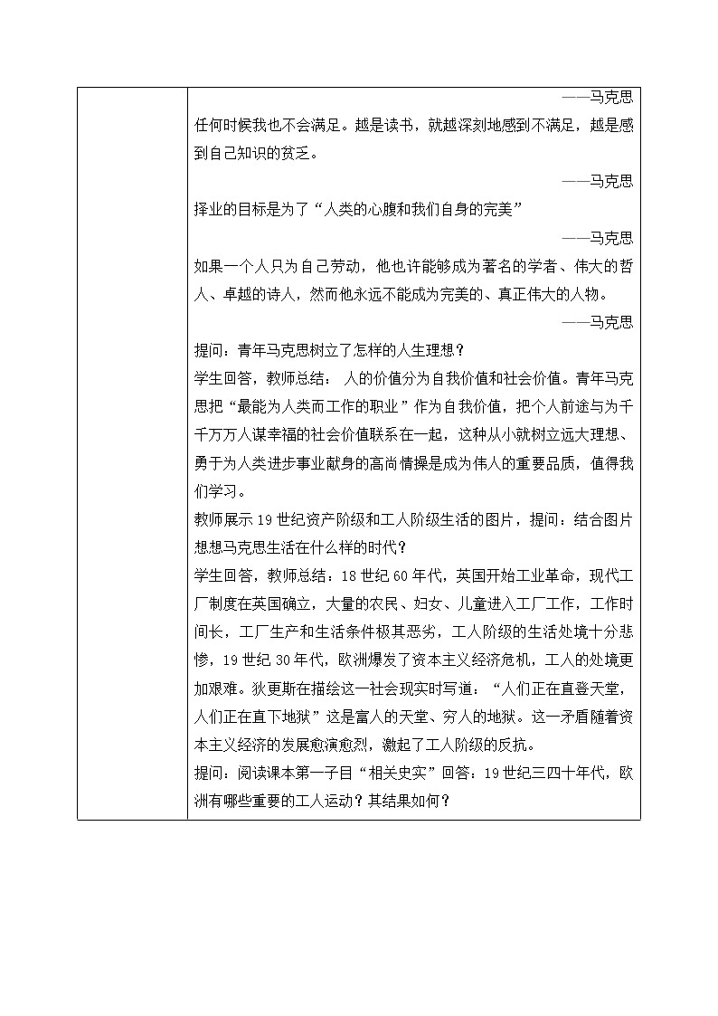 第21课《马克思主义的诞生和国际共产主义运动的兴起》PPT+教学设计+同步练习02