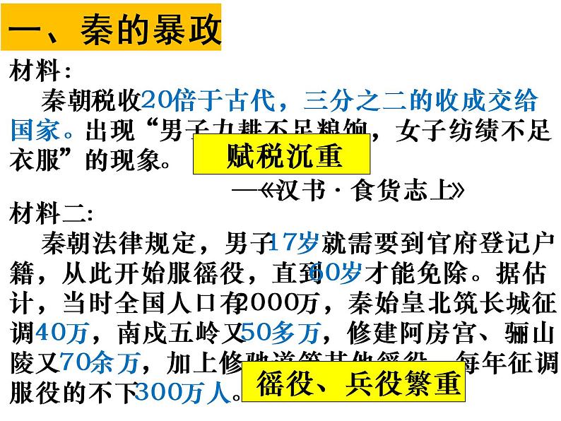 2022人教版初中七年级上册第10课《秦末农民大起义》PPT课件第6页