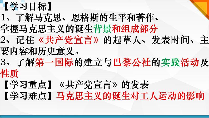 2022人教版初中九年级上册第21课《马克思主义的诞生与国际工人运动的兴起》PPT课件03