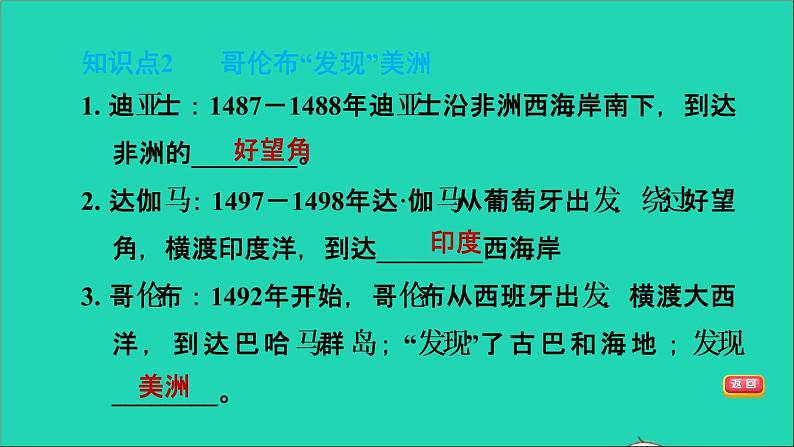 历史人教版九年级上册同步教学课件第5单元走向近代第15课探寻新航路207