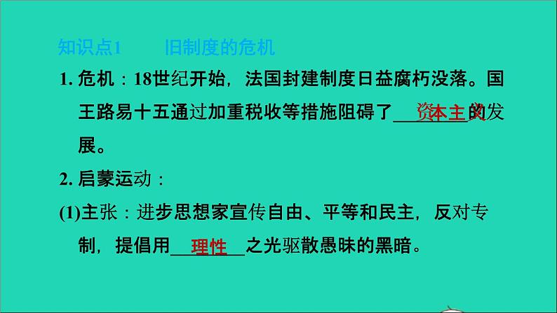 历史人教版九年级上册同步教学课件第6单元资本主义制度的初步确立第19课法国大革命和拿破仑帝国1第5页