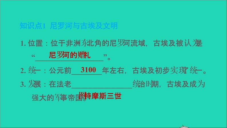 历史人教版九年级上册同步教学课件第1单元古代亚非文明第1课古代埃及2第4页