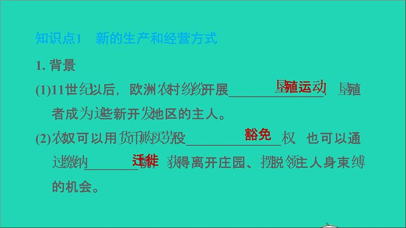 历史人教版九年级上册同步教学课件第5单元走向近代第13课西欧经济和社会的发展2第4页