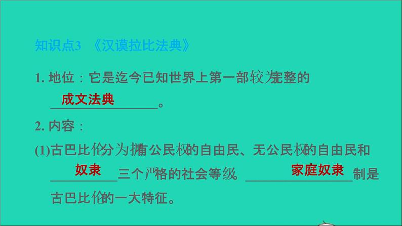 历史人教版九年级上册同步教学课件第1单元古代亚非文明第2课古代两河流域2第7页