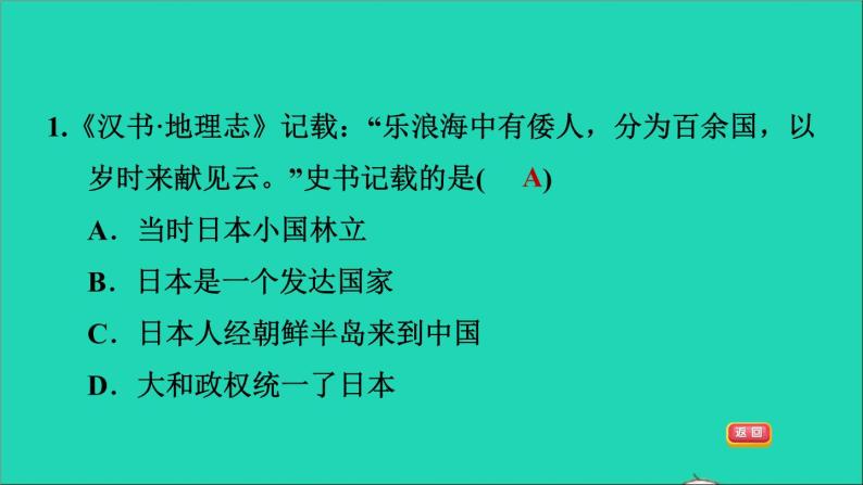 历史人教版九年级上册同步教学课件第4单元封建时代的亚洲国家第11课古代日本103