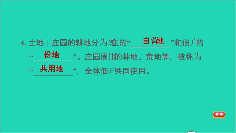 历史人教版九年级上册同步教学课件第3单元封建时代的欧洲第8课西欧庄园第6页