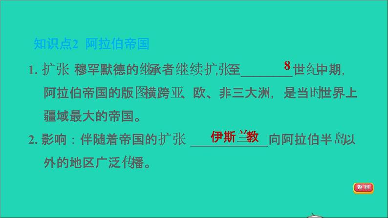 历史人教版九年级上册同步教学课件第4单元封建时代的亚洲国家第12课阿拉伯帝国2第6页