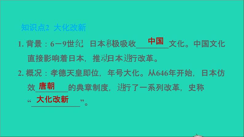 历史人教版九年级上册同步教学课件第4单元封建时代的亚洲国家第11课古代日本206