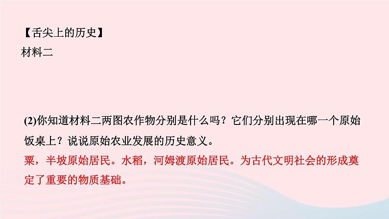 历史人教版七年级上册同步教学课件第1单元史前时期中国境内早期人类与文明的起源第2课原始农耕生活作业04