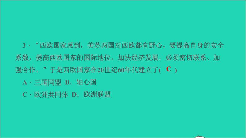 历史人教版九年级下册同步教学课件第5单元二战后的世界变化第17课战后资本主义的新变化作业05