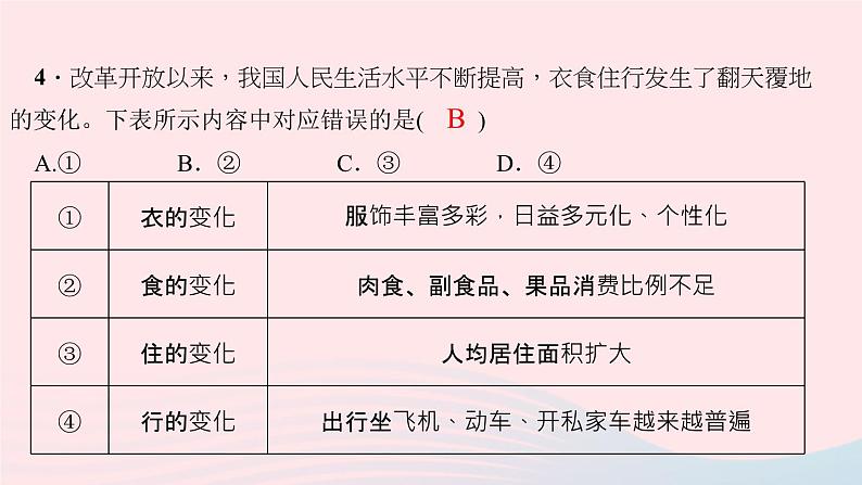 历史人教版八年级下册同步教学课件第6单元科技文化与社会生活第19课社会生活的变迁作业05