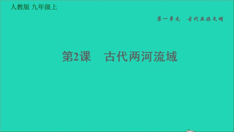 历史人教版九年级上册同步教学课件第1单元古代亚非文明第2课古代两河流域01