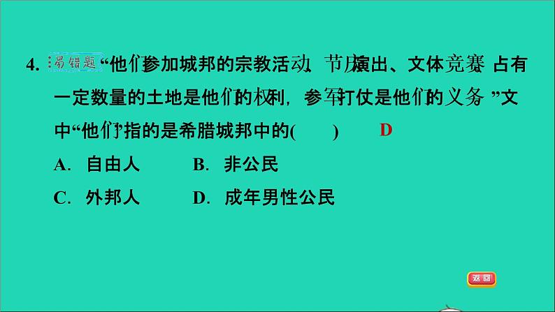 历史人教版九年级上册同步教学课件第2单元古代欧洲文明第4课希腊城邦和亚历山大帝国第7页