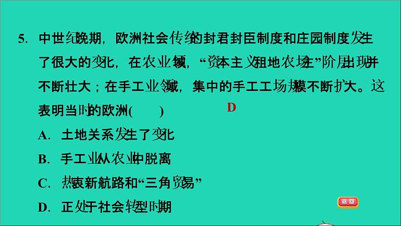 历史人教版九年级上册同步教学课件第5单元走向近代第13课西欧经济和社会的发展第8页