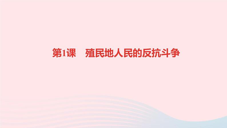 历史人教版九年级下册同步教学课件第1单元殖民地人民的反抗与资本主义制度的扩展第1课殖民地人民的反抗斗争作业01