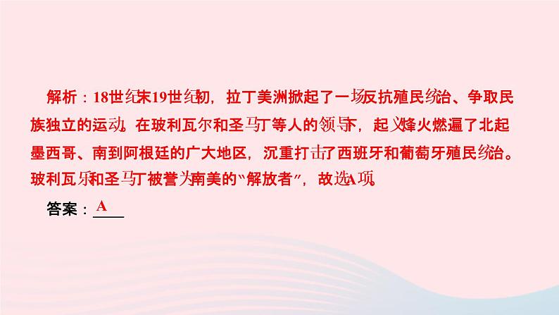 历史人教版九年级下册同步教学课件第1单元殖民地人民的反抗与资本主义制度的扩展第1课殖民地人民的反抗斗争作业04