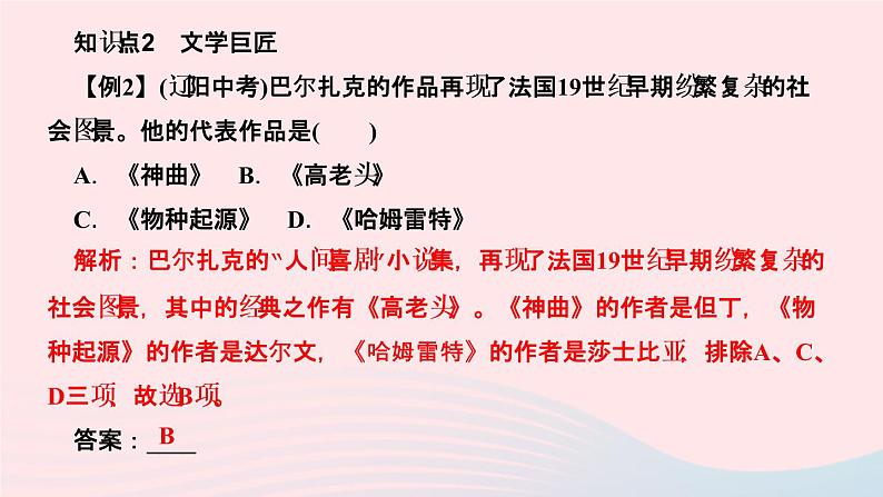 历史人教版九年级下册同步教学课件第2单元第2次工业革命和近代科学文化第7课近代科学与文化作业第4页