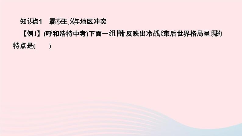 历史人教版九年级下册同步教学课件第6单元走向和平发展的世界第21课冷战后的世界格局作业03