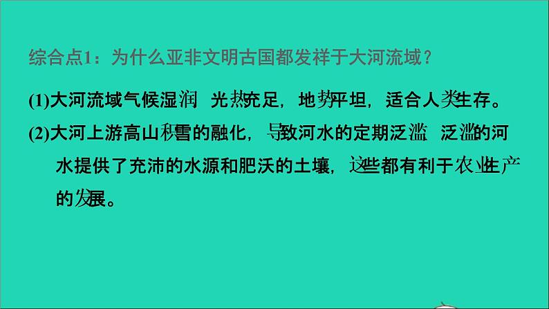 历史人教版九年级上册同步教学课件第1单元古代亚非文明巩固强化复习第3页