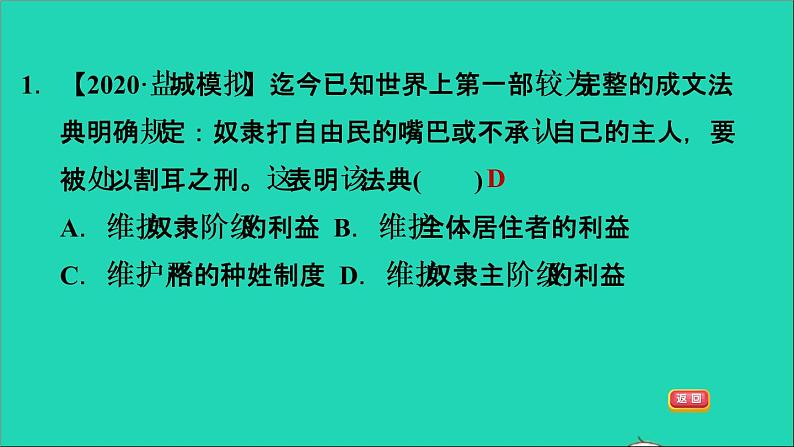 历史人教版九年级上册同步教学课件期末复习提升专题一古代的法律宗教和改革08