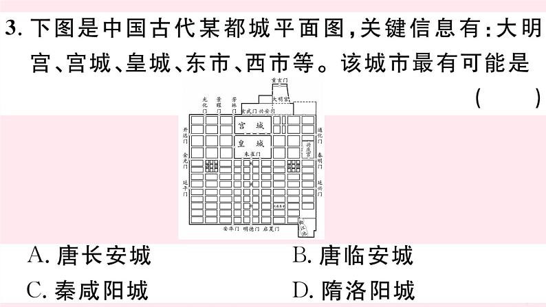 历史人教版七年级下册同步教学课件第1单元隋唐时期：繁荣与开放的时代第3课盛唐气象习题第5页