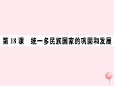 历史人教版七年级下册同步教学课件第3单元明清时期：统一多民族国家的巩固与发展第18课统一多民族国家的巩固和发展习题