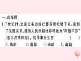 歷史人教版七年級下冊同步教學課件熱點專項突破篇2古代民族關(guān)系和中外關(guān)系習題
