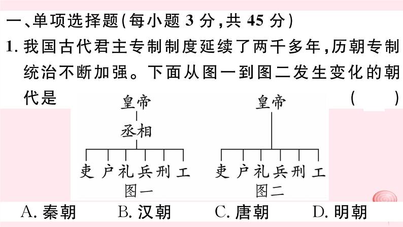 历史人教版七年级下册同步教学课件第2次月考仿真模拟检测卷第2页