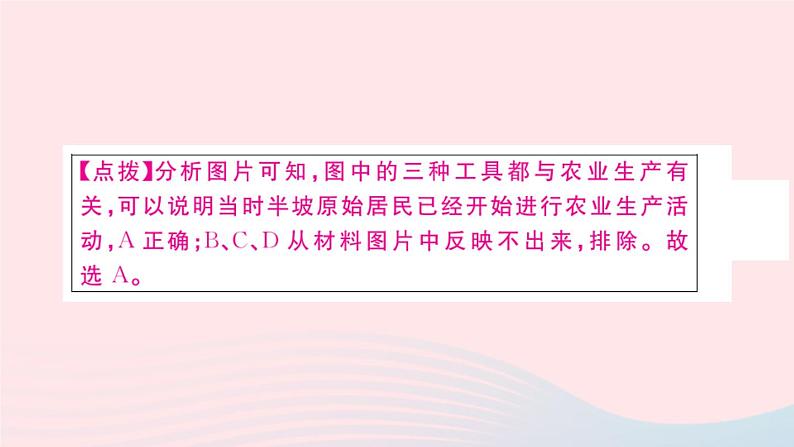 历史人教版七年级上册 同步教学课件第1单元史前时期：中国境内早期人类与文明的起源小结作业07