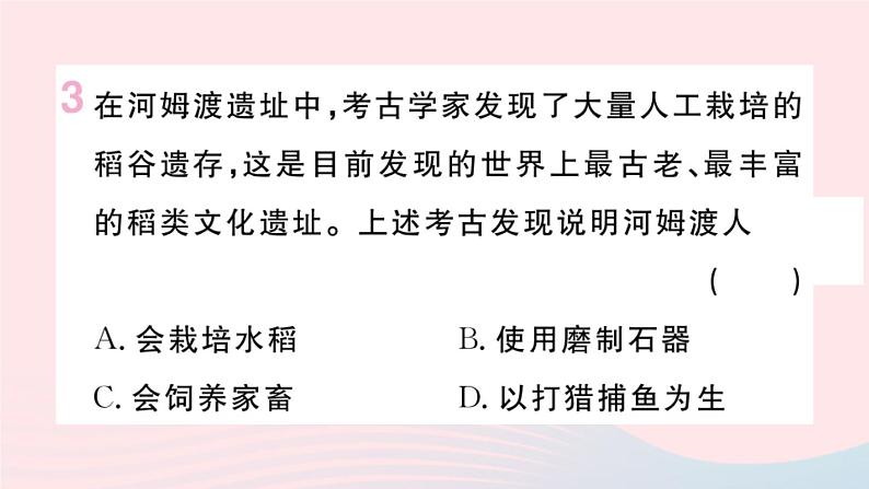 历史人教版七年级上册 同步教学课件第1单元史前时期：中国境内早期人类与文明的起源第2课原始农耕生活作业04