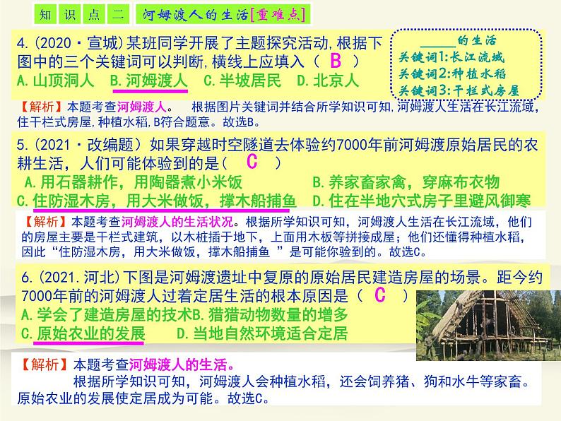 2.人教版中国历史七年级上册《新编基础训练》第2课《原始农耕生活》评析PPT课件03