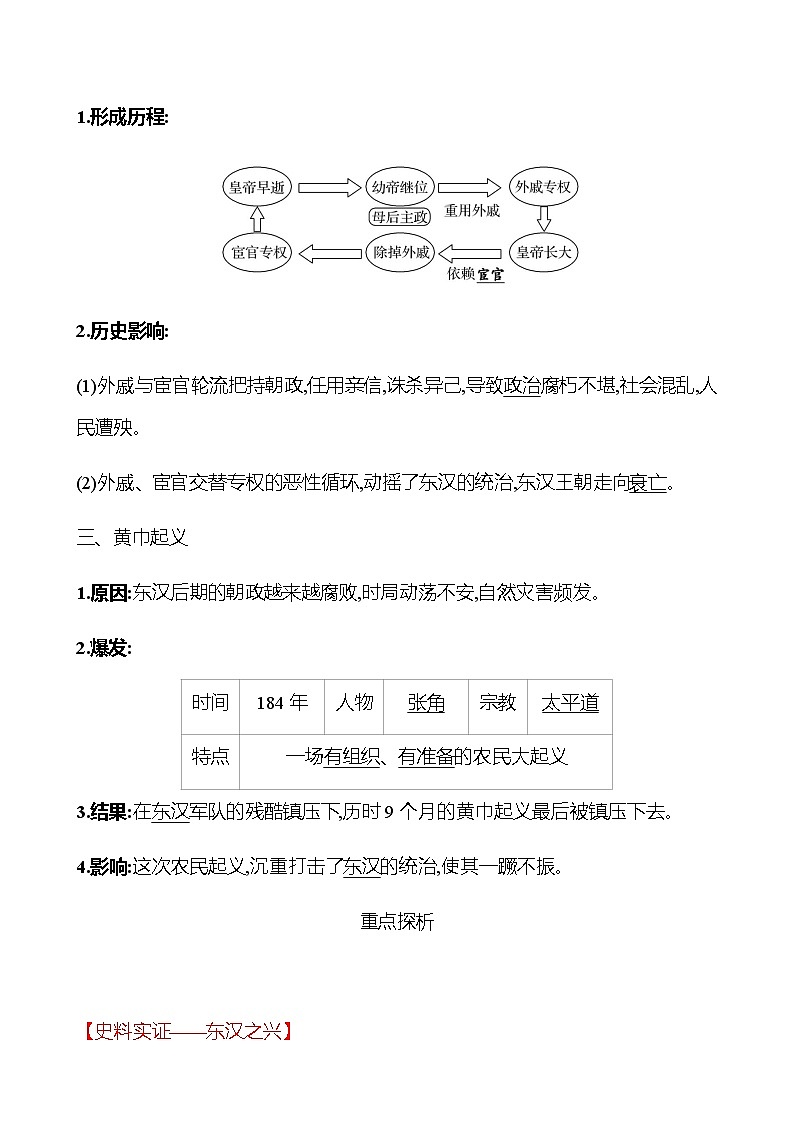 第三单元  第13课  东汉的兴衰 学案 部编版历史 七年级上册03