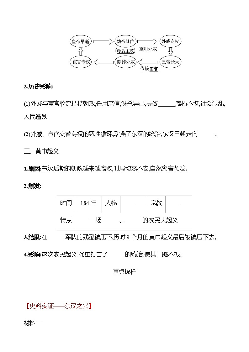 第三单元  第13课  东汉的兴衰 学案 部编版历史 七年级上册03