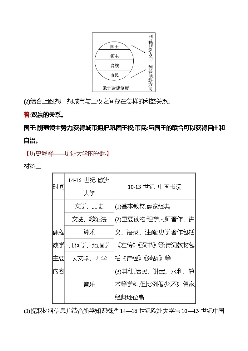 第三单元  第9课  中世纪城市和大学的兴起 同步真题训练 2022-2023部编版九年级上册历史03