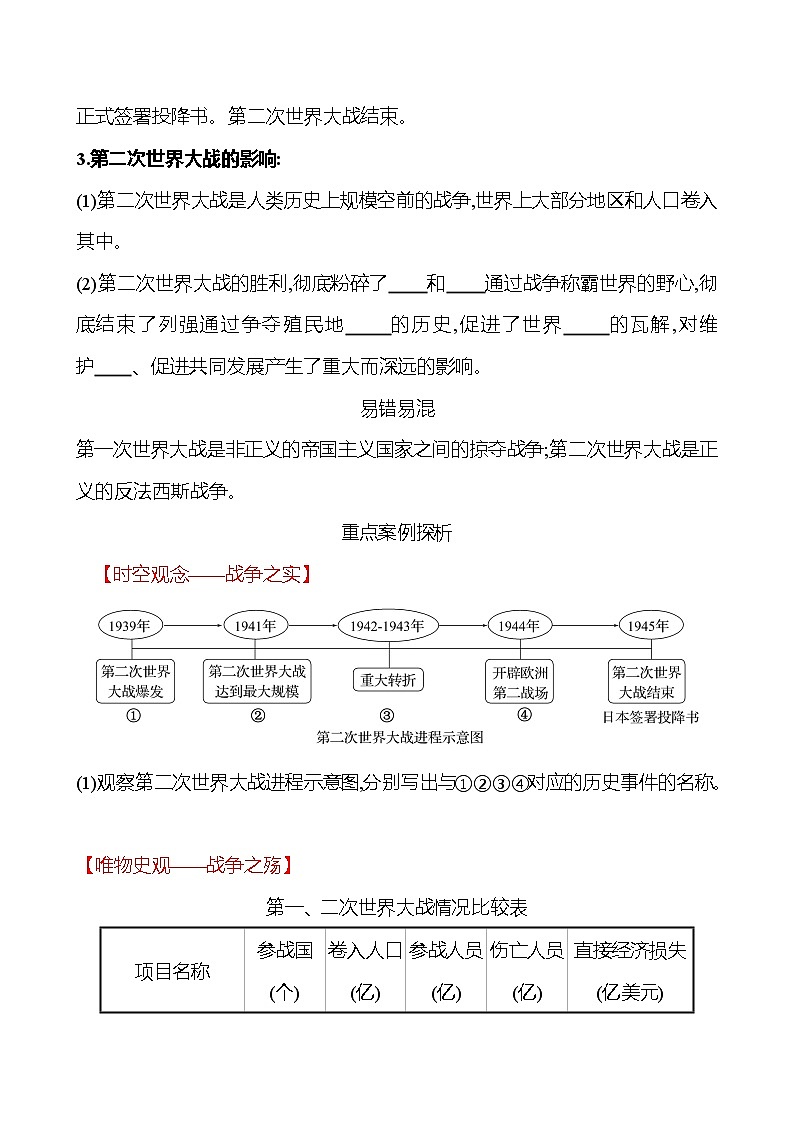 第四单元  第15课  第二次世界大战 加强训练（学生版）2022-2023 初中历史 九年级下册第3页