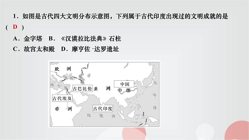 人教部编版九年级历史上册第3课古代印度PPT课件第3页