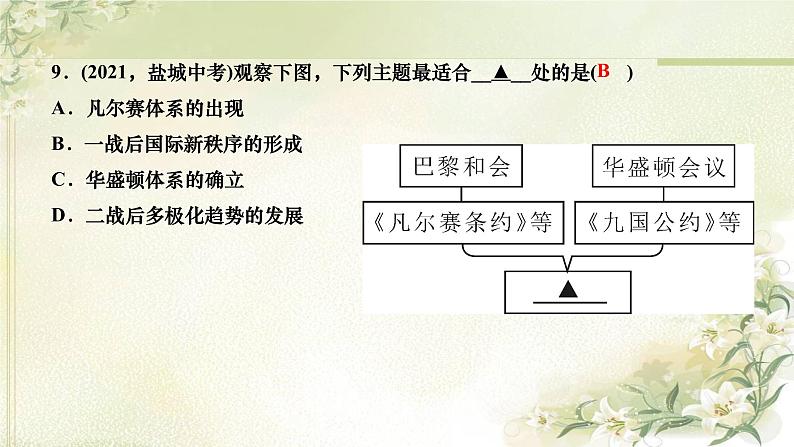 人教部编版九年级历史下册第10课《凡尔赛条约》和《九国公约》PPT课件07