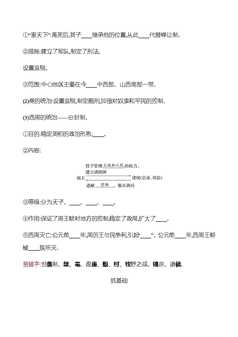 第二单元  第4课  夏商周的更替 同步练习（学生版）2022-2023 部编版历史 七年级上册第2页