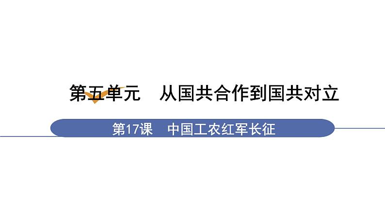 人教版八年级历史上册课件 第5单元 第17课 中国工农红军长征01