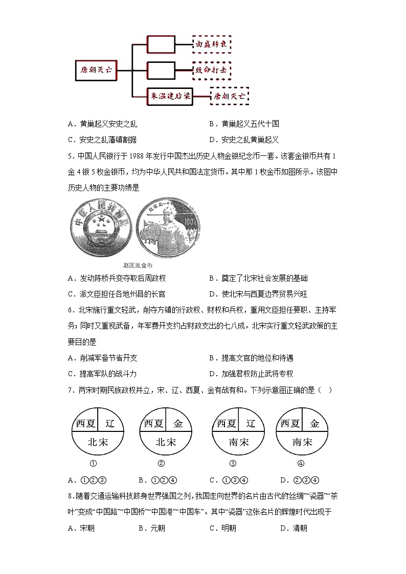 山东省滨州市无棣县2021-2022学年七年级下学期期末历史试题(含答案)第2页