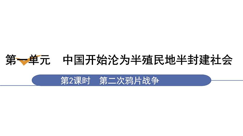 人教版八年级历史上册课件 第1单元 第2课 第二次鸦片战争01